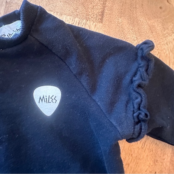 Miles the Label 12mo Black Ruffle Sweatshirt - Picture 3 of 4